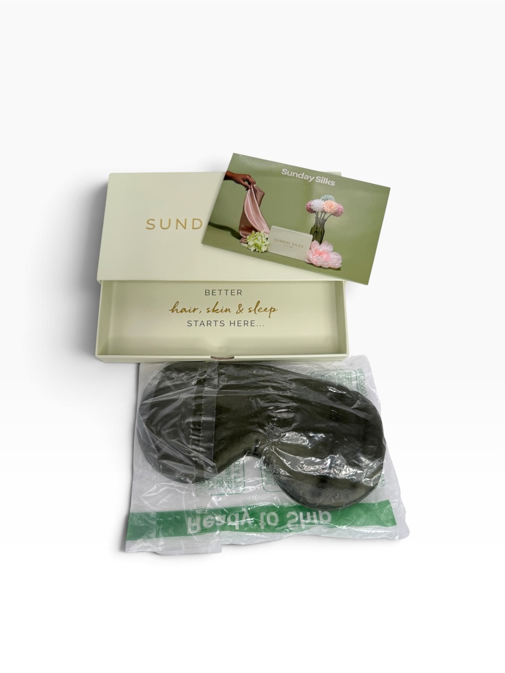 Sunday silks 100% organic mulberry silk sleep Eye Mask for Hair, Skin & Sleep